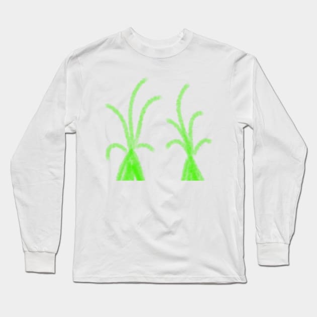 Green watercolor coconut tress art Long Sleeve T-Shirt by Artistic_st